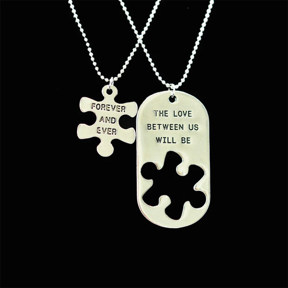 

Matching Necklaces for Couples 50Cm Stainless Steel Personalized Love Commitment Necklace Set Romantic Gift for Him Her Daily