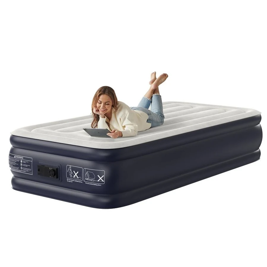 

Twin XL Self Inflatable Air Mattress 80"L Raised 18" with Built-in Pump 80"L x 39"W x 18"Th