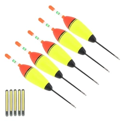 5pcs/lot 30g EVA Foam Fishing Floats Bobber + 5pcs Glow Sticks Sea Rock Fishing Long Cast Floating Eye-catching Drift