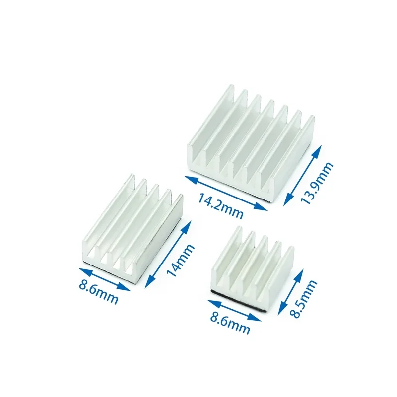 3pcs/set Raspberry PI 4B Anodizing Color Heat Sink Suit Main Board IC Radiator With Back Glue