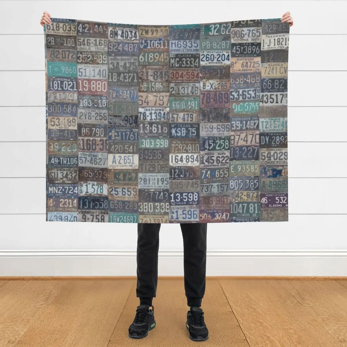 

Vintage USA License Plates Throw Blanket for babies warm winter Bed Fashionable funny gift Blankets