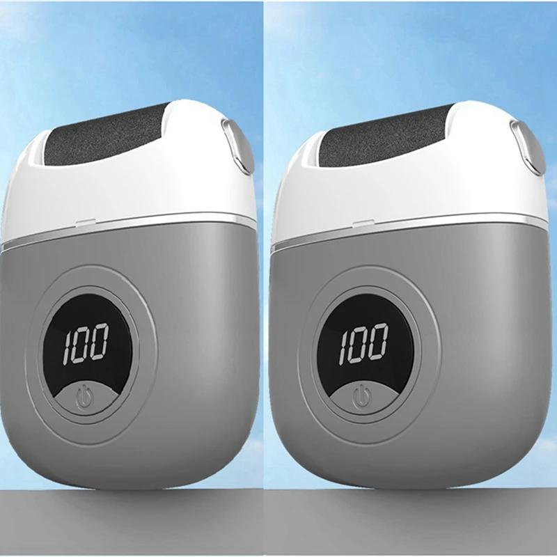 A16F-2Pcs Electric Foot Grinder Home Portable Callus Remover Foot Care Tool