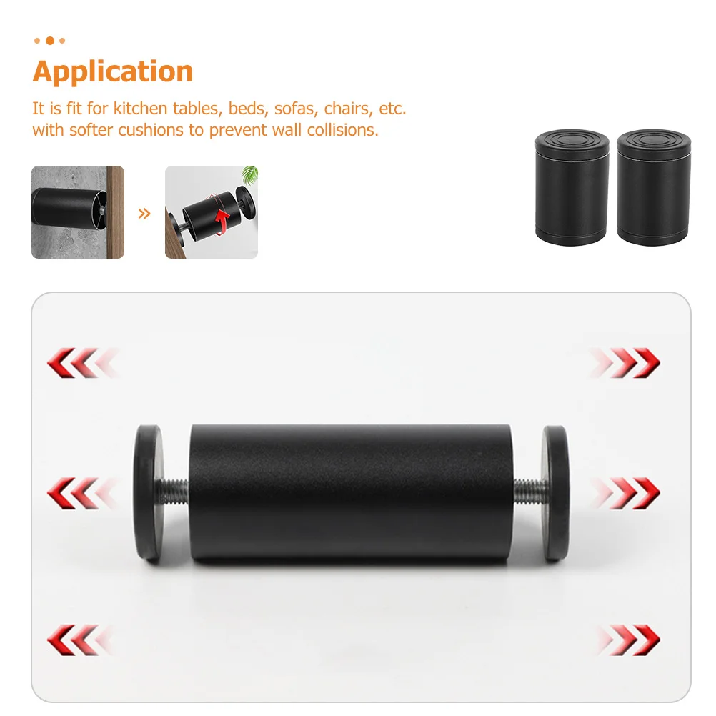 

2pcs Anti-Collision Pad 120Mm Adjustable Wall Spacer For Bed Frame Sofa Chair Aluminum Alloy Furniture Leg Protector