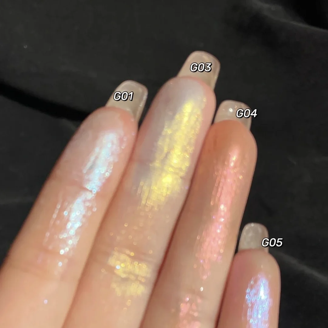 Kaleidos Single Highlight Cream Glitter Brightening 3d Contouring Facial Sparkling Diamond Powder Waterlight Palette