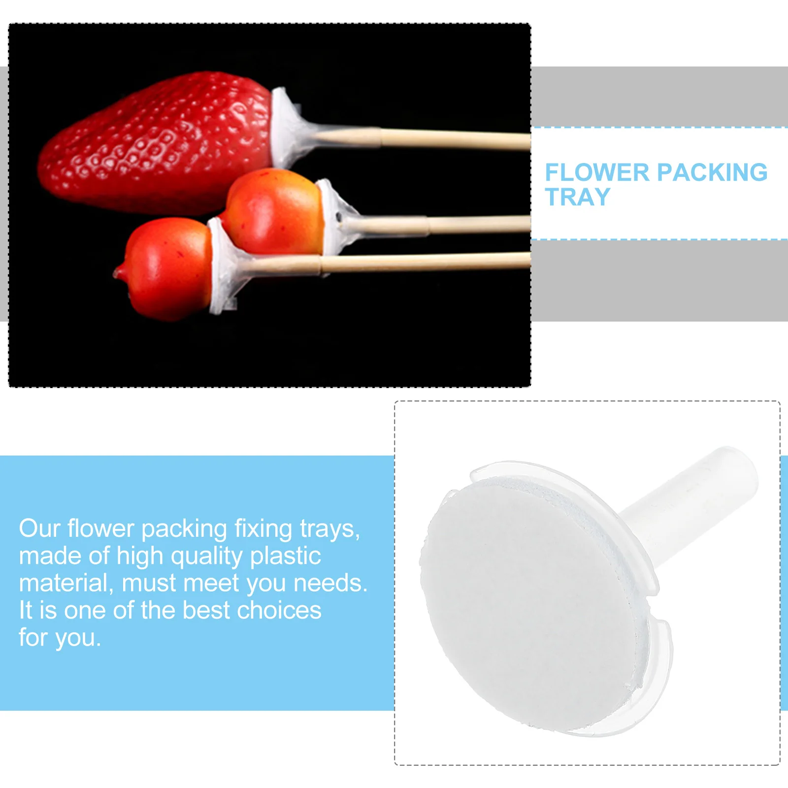 

100 pcs Flower Art Ball Holder Durable Safe Practical Arrangement Retainers Packing Tray Support Fruit Floral Kit Decor