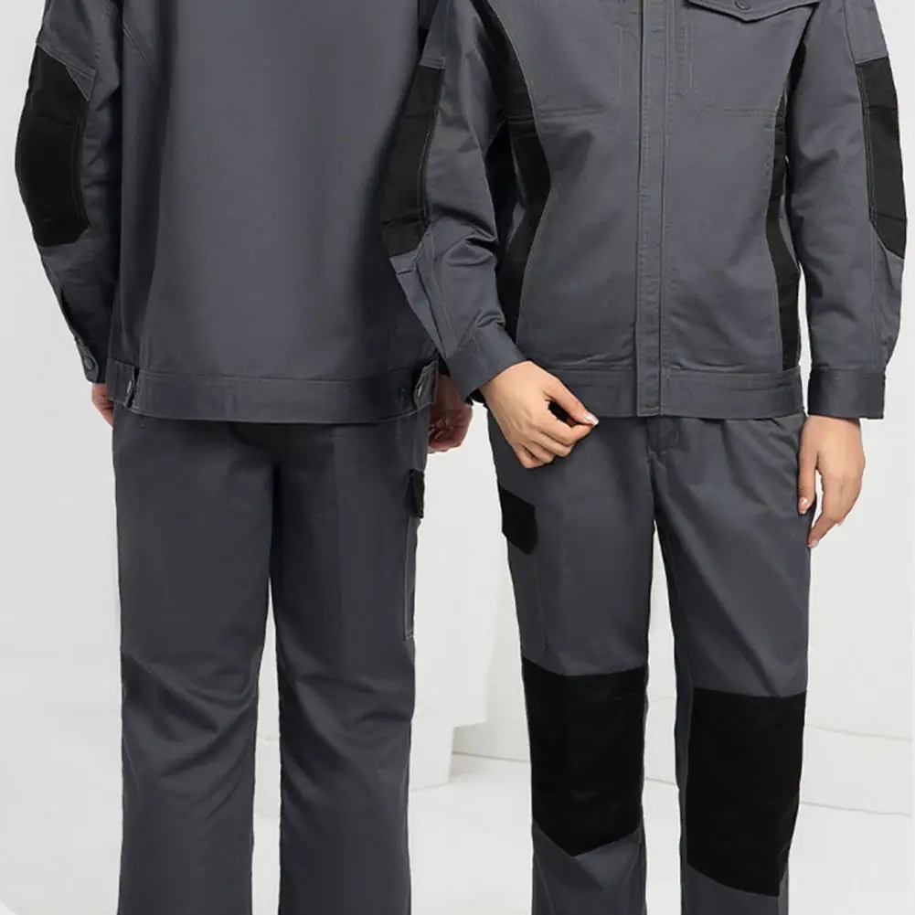 Pantalones de trabajo de protección laboral con bloques de Color para hombres, pantalones de trabajo con múltiples bolsillos grandes resistentes al desgaste, pantalones de taller de electricista