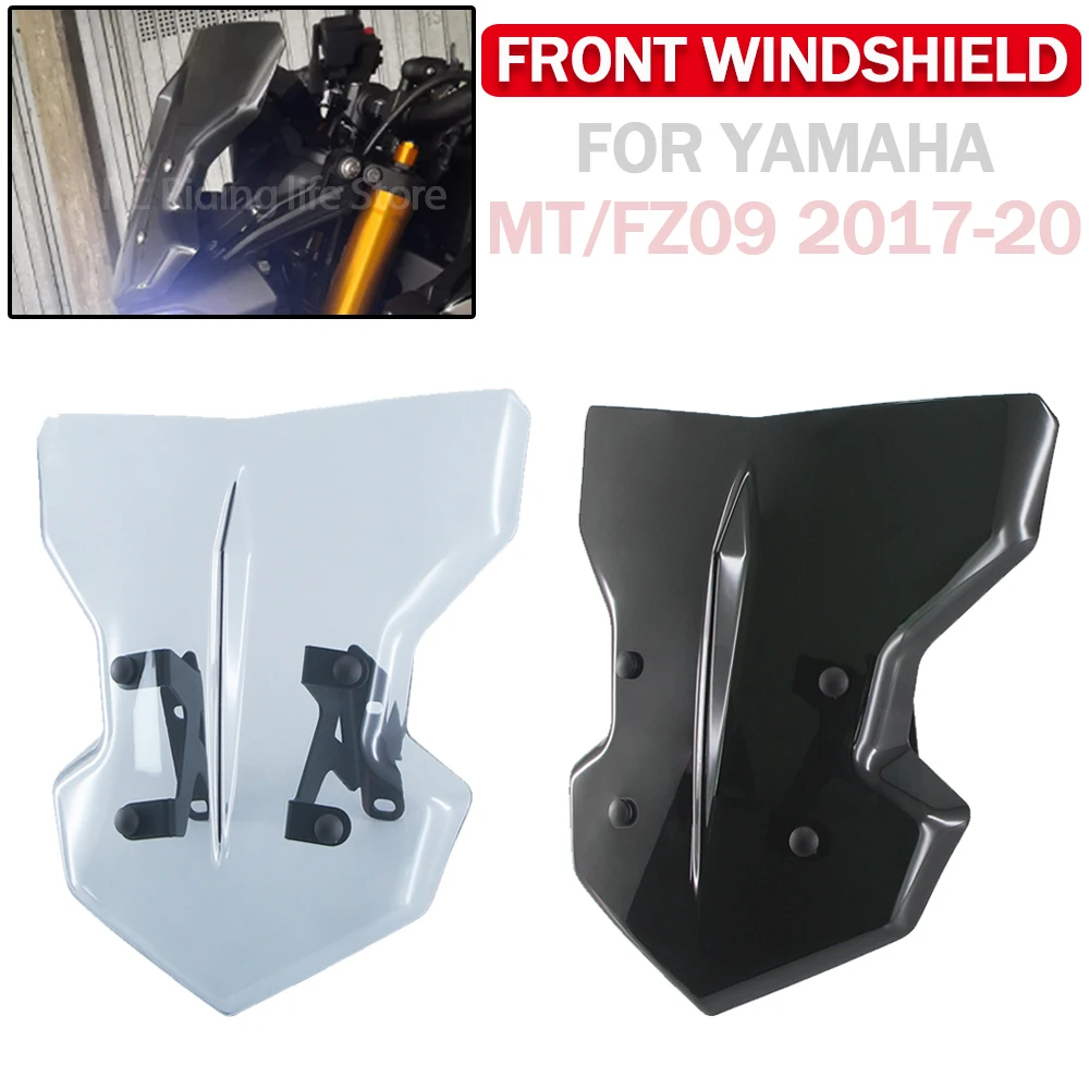 

Motorcycle Fairing Windshield Parabrisas Wind Deflector With Bracket For Yamaha FZ-09 MT-09 2017-18 2019 2020 MT09 FZ09 MT FZ 09
