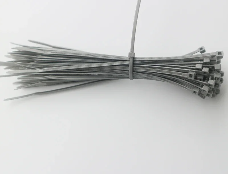 300pcs grey color Self-locking plastic nylon tie cable tie fastening ring3X200 cable tie zip wraps strap nylon Zip ties