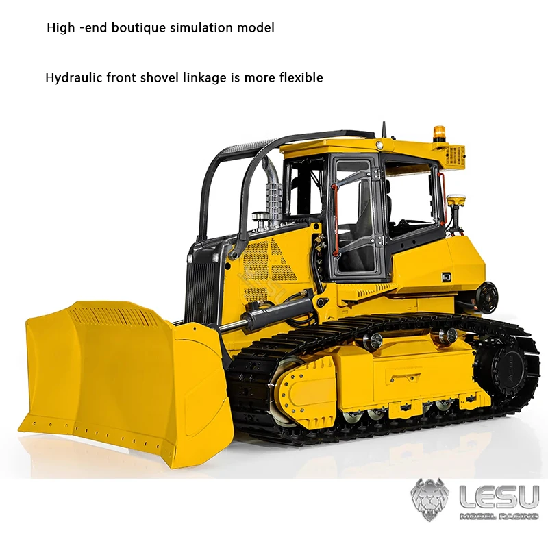 LESU 1/14 crawler hydraulic Aoue 850 bulldozer rescue strand metal engineering model