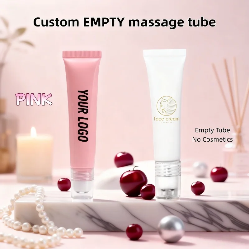 

【Логотип на заказ】50 шт. 20 мл розовый три шарика массажный шланг крем для глаз уход за кожей упаковочный материал на заказ завод