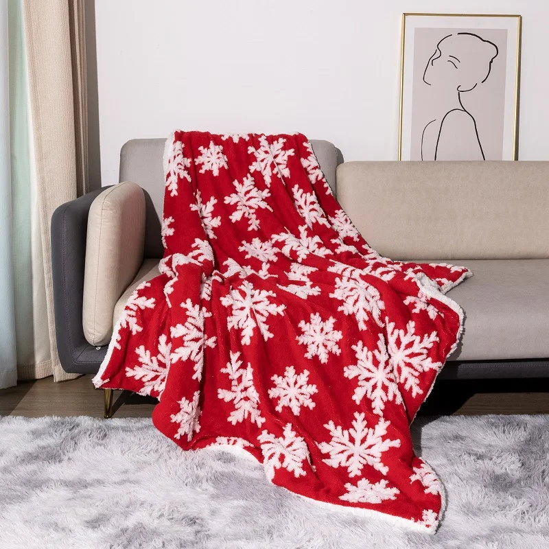 

Autumn and Winter Double Padded Cotton Wool Sheets, Christmas Lamb Wool Blankets, Tatami Mattress Blankets, Snowflake Models