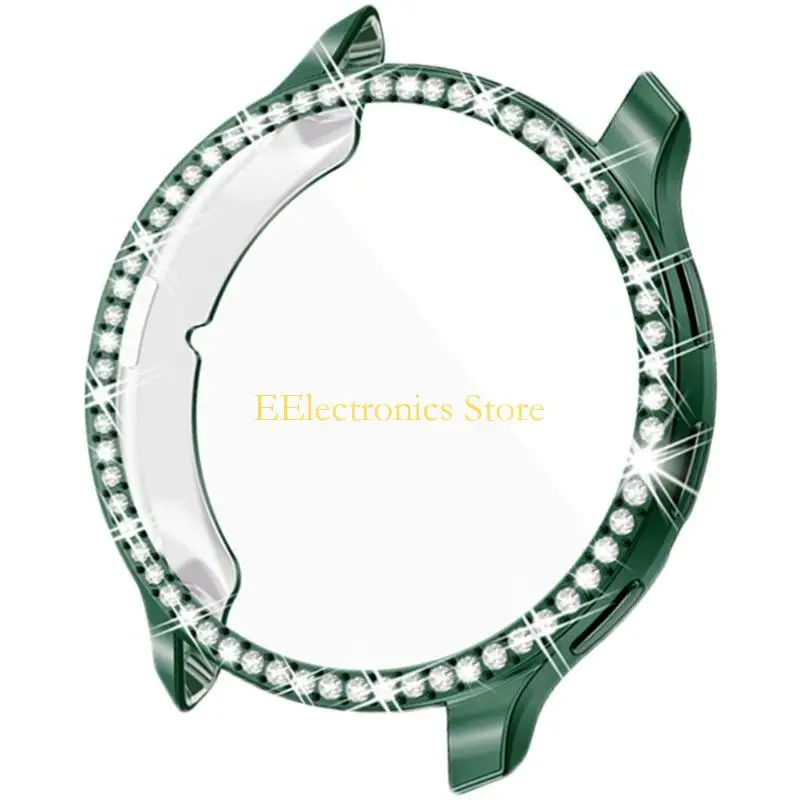 B03C TPU Protective Case Cover with Imitation Diamond Decors Electroplating Housing for Venu 3/3S Elegant Watch Accessory