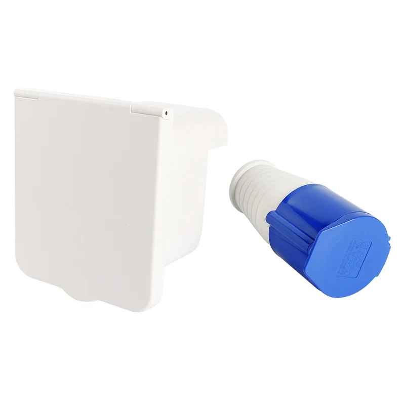 TYTXRV OEM 32A Waterproof Interface Anti-Yellowing RV Camper Motorhome Charging Plug + Socket Caravan Accessories