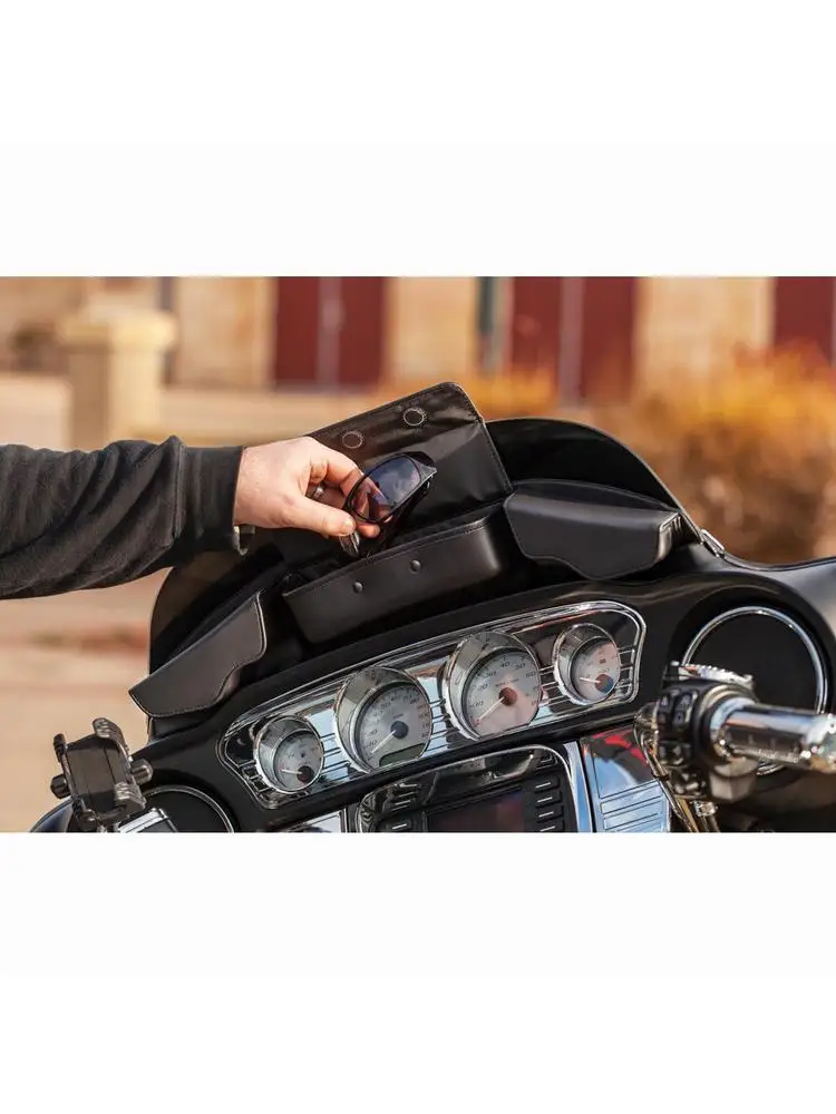 Sac en poudre de carénage BatOOpour pare-brise de moto, accessoires de moto, 3 poches, Harley Touring Electra Street, Fetal de Ultra 1996-2024