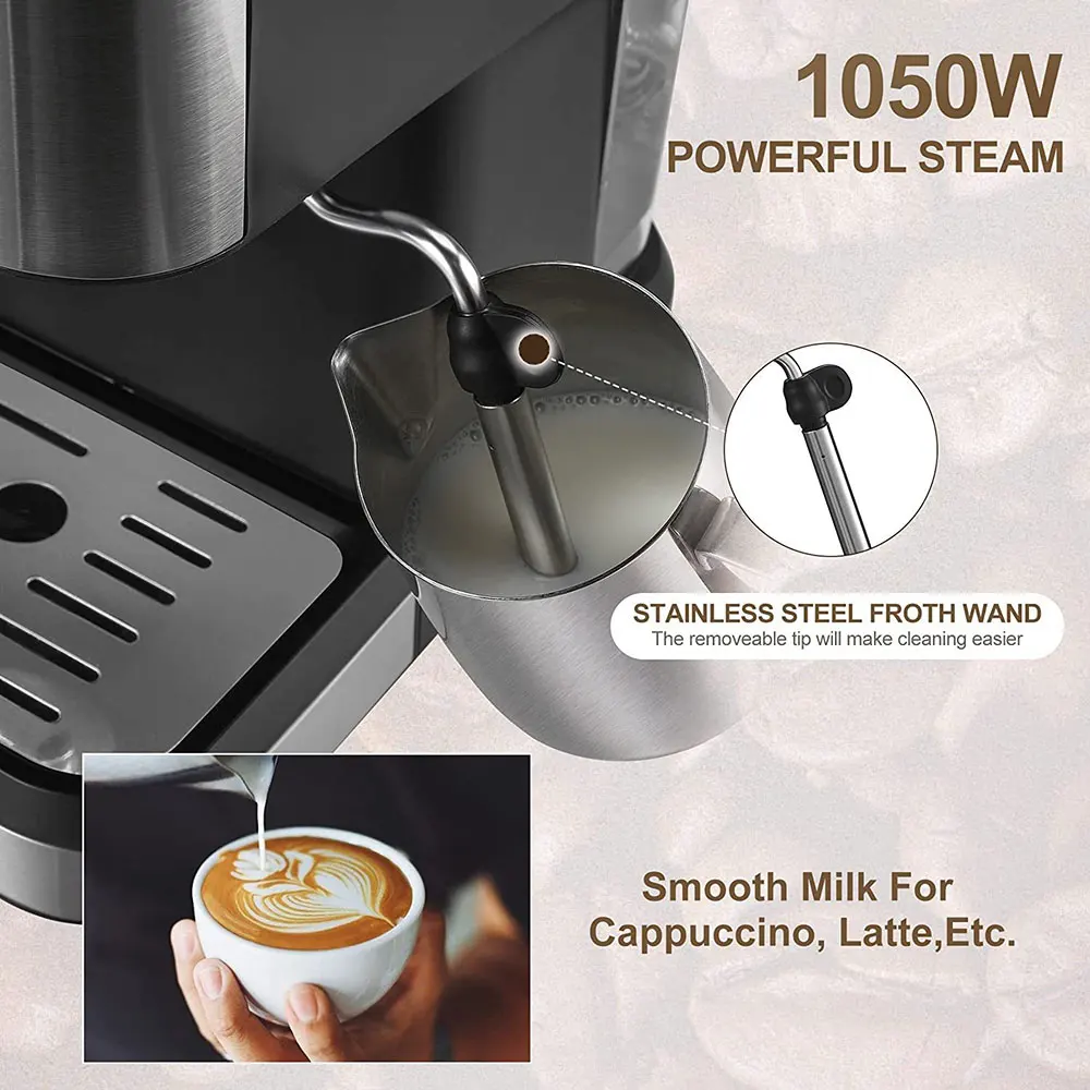 Italian Automatic Semi-automatic Concentrated Extraction Milk Foam Household Office Small Coffee Machine 110V US /220V EU Plug