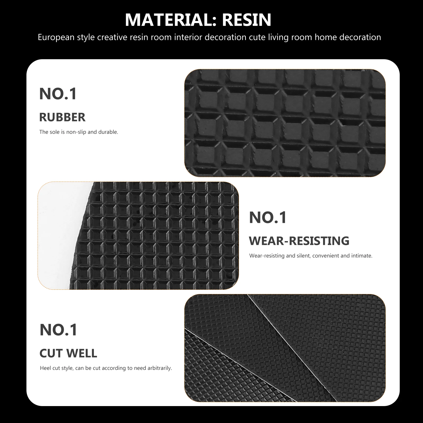 

20 Pcs Non-slip Insoles High Anti-Slip Pad Foot Shoe Protector Durable Cushion Heel Pads Rubber