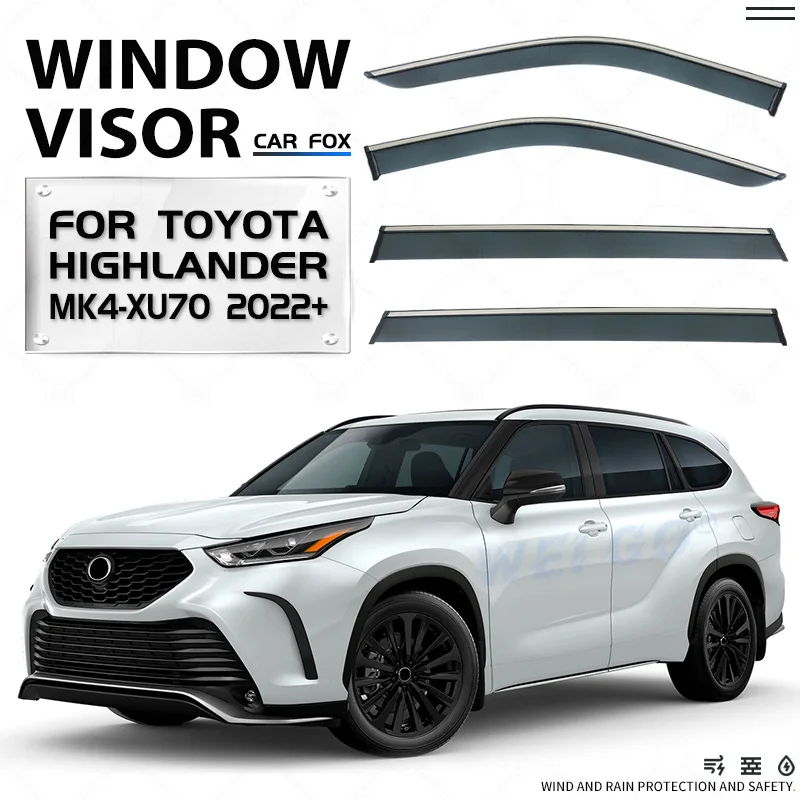 

Подходит для окон Toyota Highlander, ветровиков и дефлекторов боковых окон Toyota HIGHLANDER.