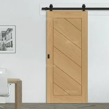 American Interior Sitting Room Door Sliding Floor Guide Adjustable Roller Wooden Barn Doors