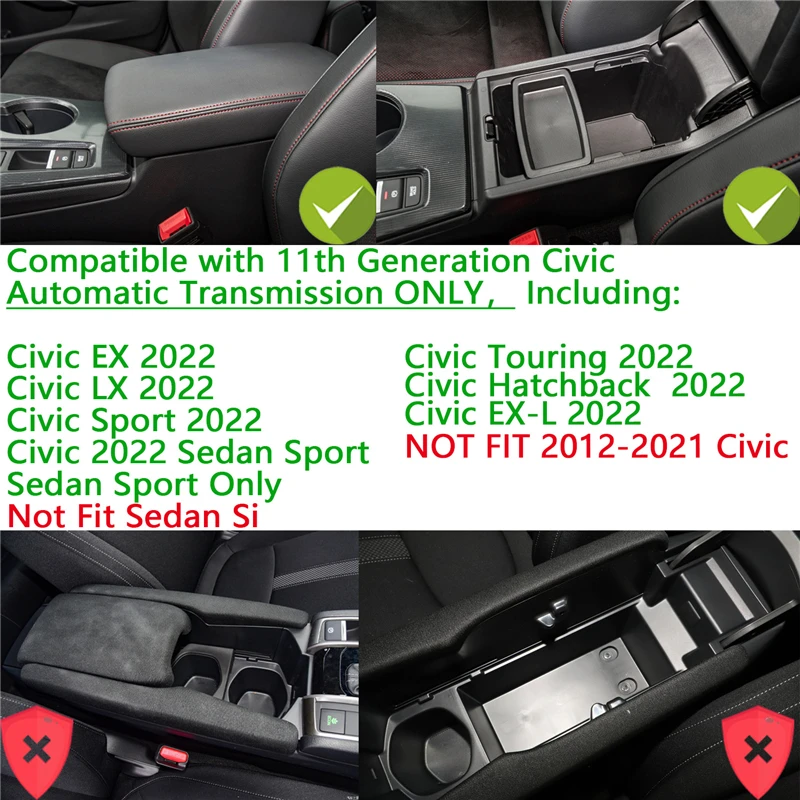 For Honda Civic 11th Gen 2022 2023 Accessories For Honda Civic 11th Gen Car Interior Center Console Storage Organizer Civic 11th