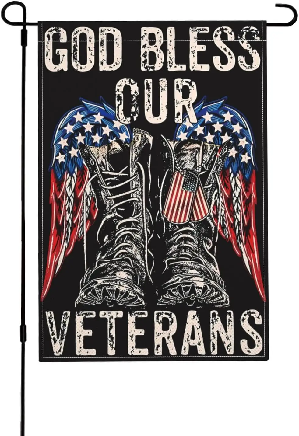 Флаг наш сад с надписью Good Bless, двусторонний, 12 х18 дюймов, патриотический Садовый флаг для солдат 4 июля