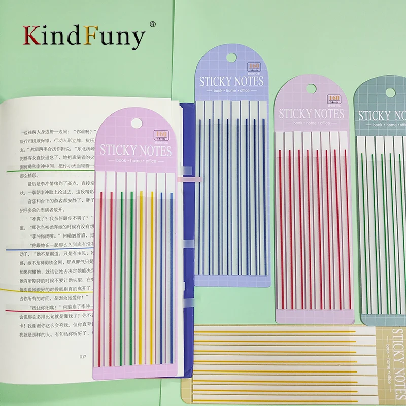 KindFuny-800 hojas de pegatinas transparentes, marcadores de libros, pestañas de índice, banderas, notas adhesivas, papelería, Bloc de notas,