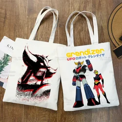 Manga Goldorak Ufo Robo Shopper Borse Shopping Bag Tote Bag Anime Mazinger Grendizer Borsa a tracolla Borse di tela Borsa grande