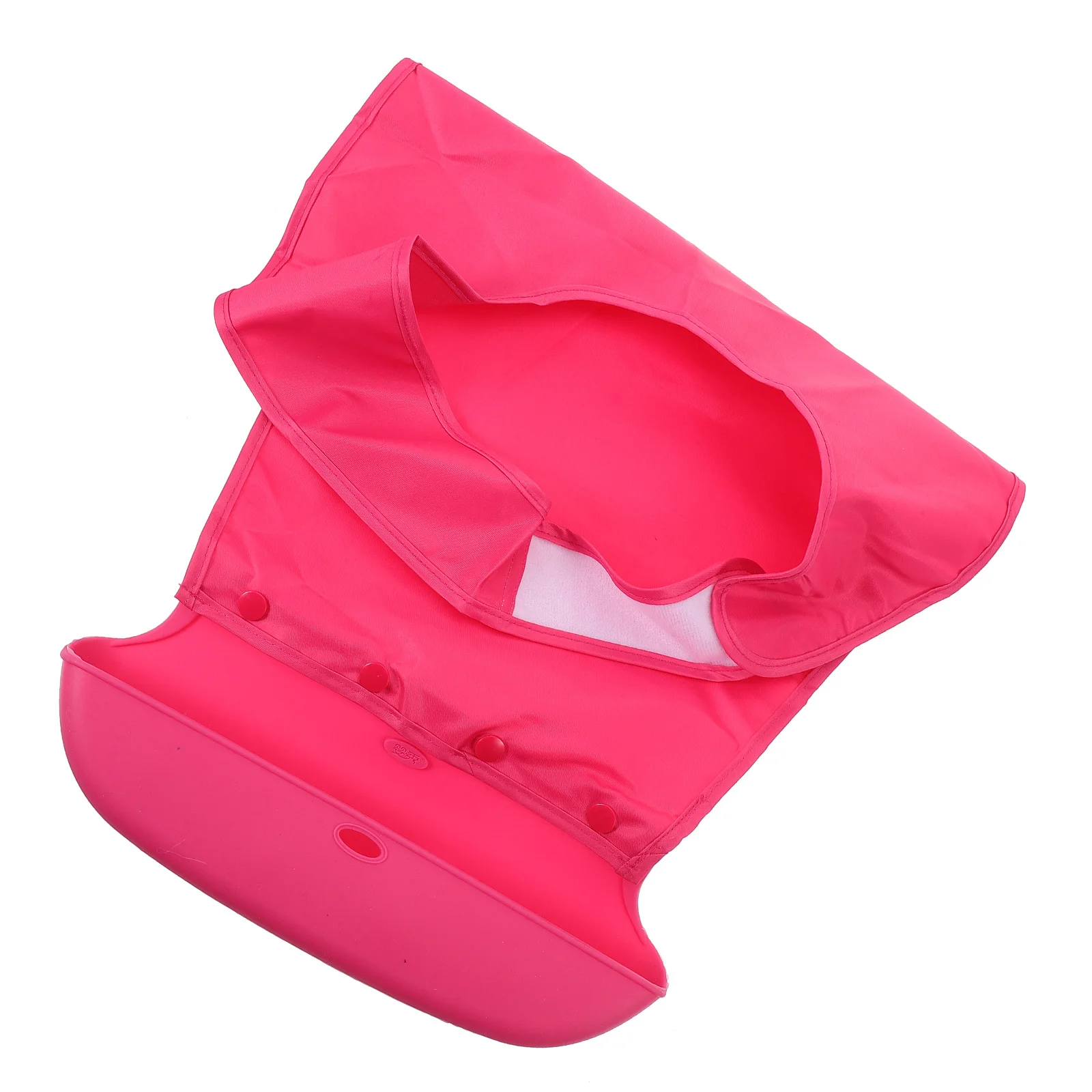 

1 pc Waterproof Silicone Bib Adult Large Blue Detachable Tray Anti-Oil Wear-Resistant Easy Clean Feeding Apron For Elderly