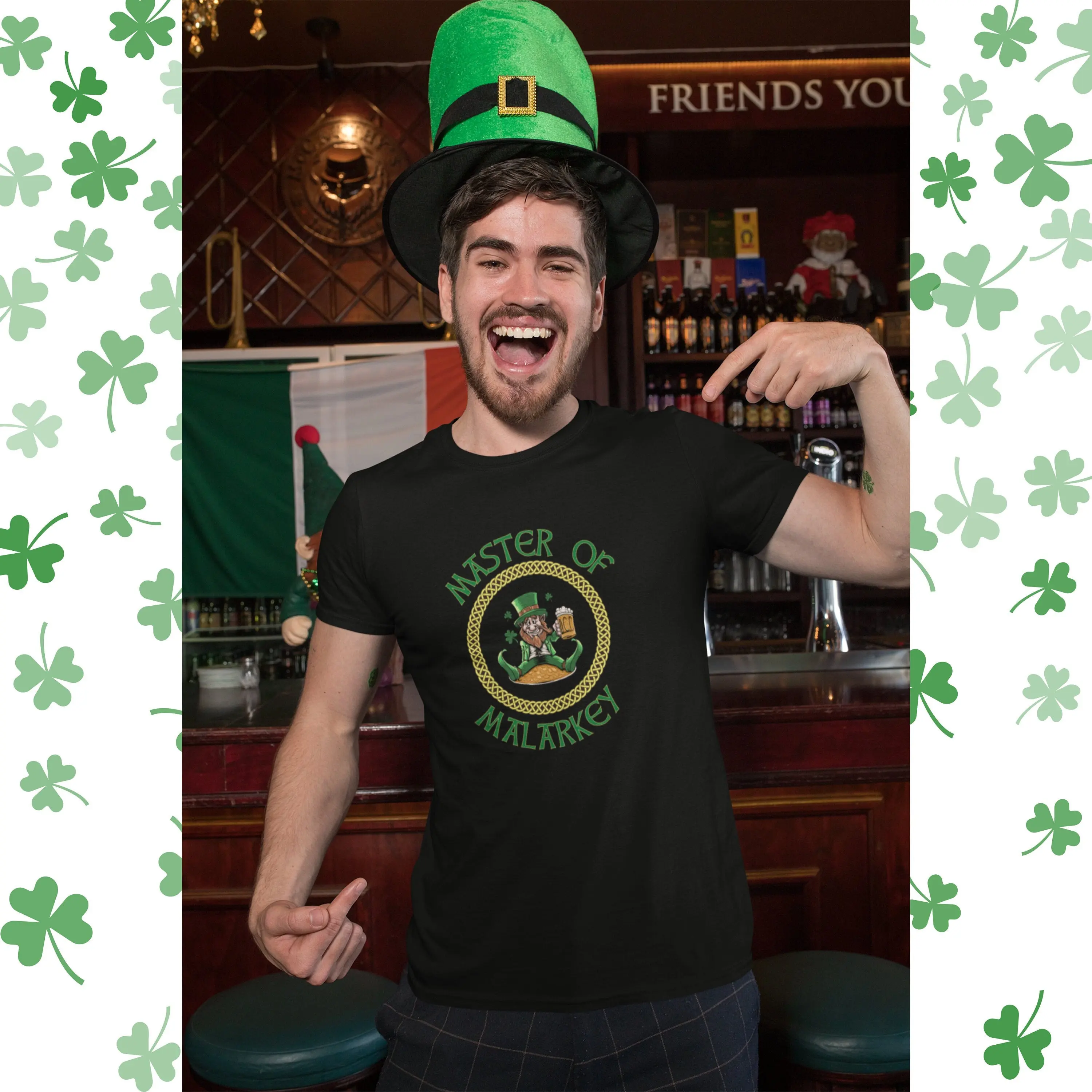 Master Of Malarkey St Patricks Day Irish Funny Bella Canvas Jersey T Shirt