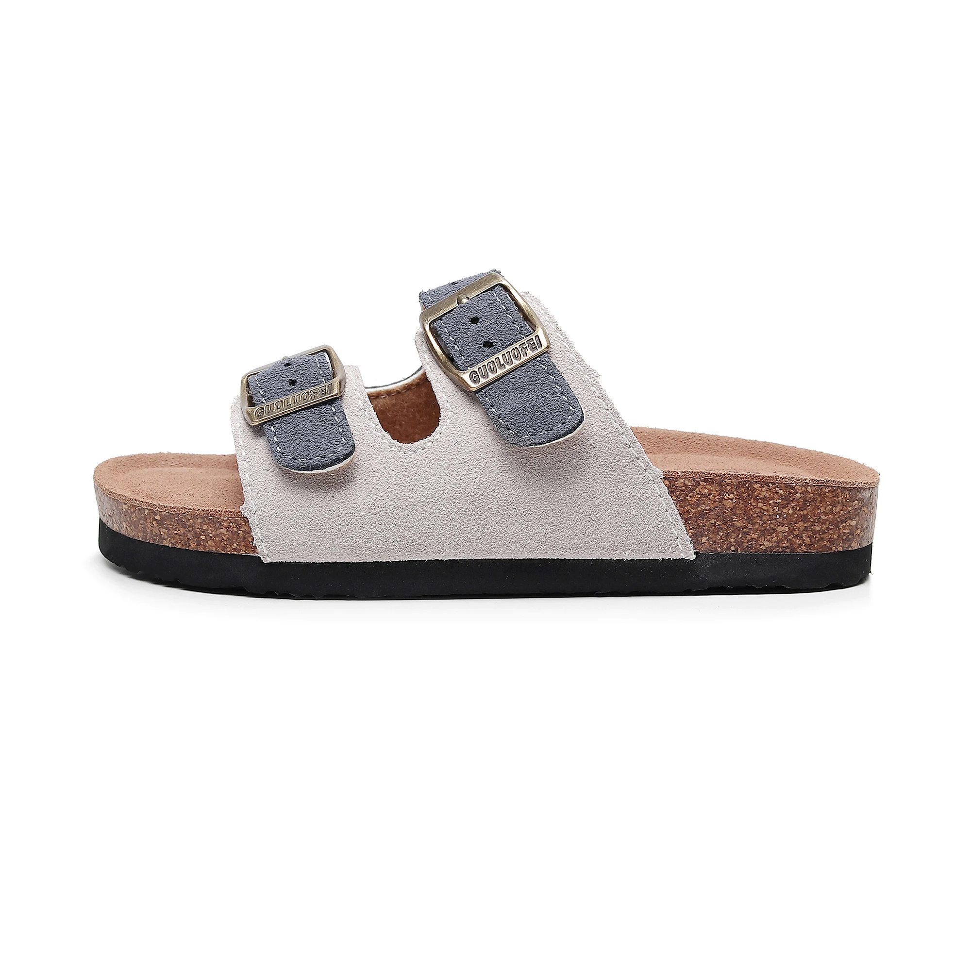 GuoLuoFei-Sandalias de playa para hombre y mujer, chanclas informales de corcho suave, cómodas para el hogar, zapatos de exterior, novedad de verano