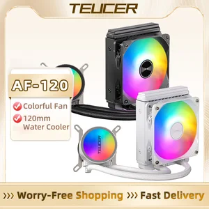 TEUCER AF-120 Pendingin Air Pendingin Prosesor Kipas RGB 12cm Radiator Pendingin Air PC 120mm untuk Intel 2011/1700/155X AMD AM4 AM5 8 pendingin cpu penjualan terbaik lga 2011 - №