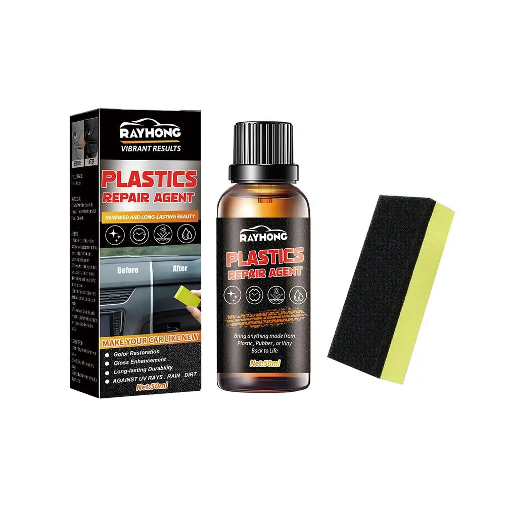 Car Plastic Recondicionado Cleaner, Peças de Interior Suprimentos, Polimento Dashboard Coating, Clean Restoration Agent, Crystal K7N5, 50ml