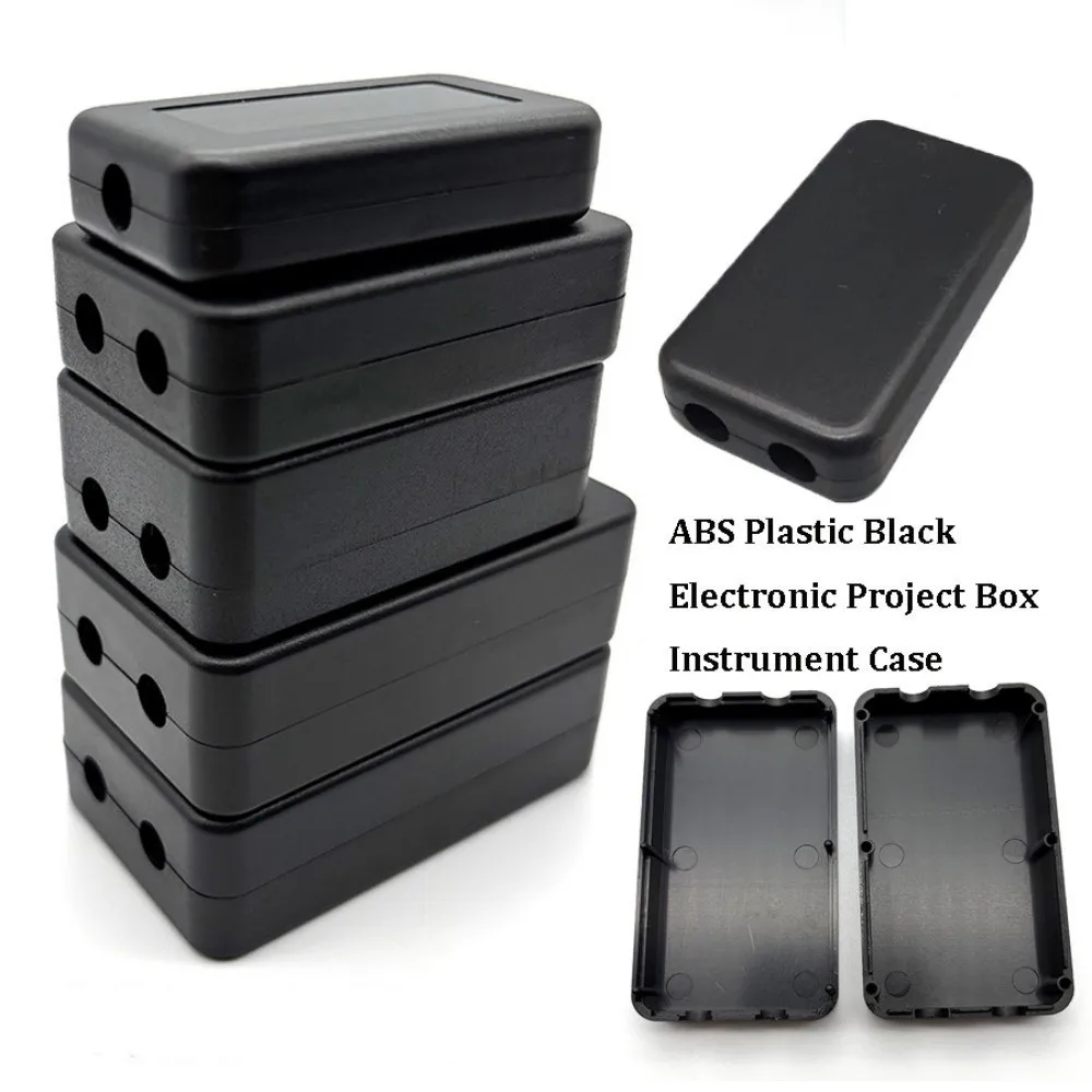 

Водонепроницаемые корпуса для проектов, черные пластиковые кейсы из АБС-пластика, 9 вариантов, для хранения инструментов и электронных компонентов