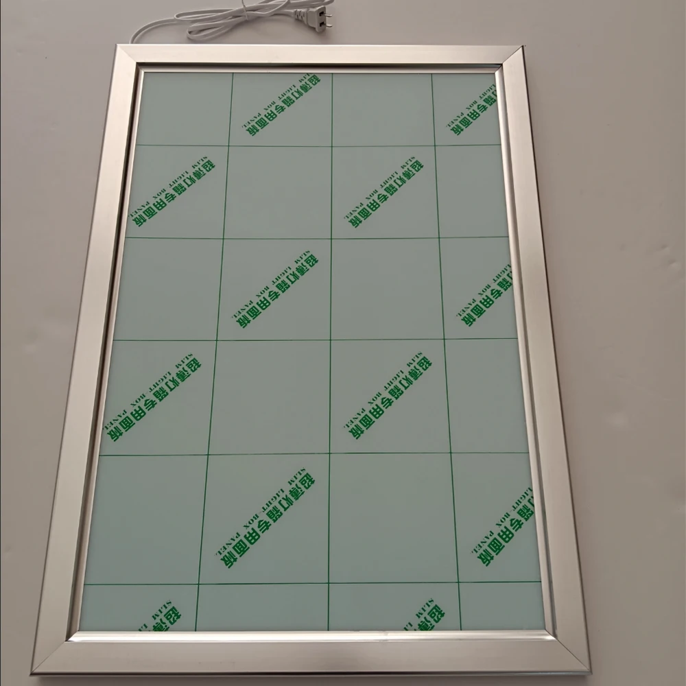 A4 Single Side Silver Aluminum Clip Poster Frame LED Light Boxes for Hotel,Restaurant,Museum,Theather ETC