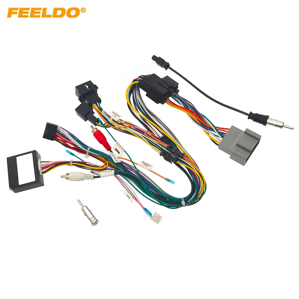 

Автомобильный 16-контактный адаптер жгута проводов шнура питания для Ford Fiesta 2009-2014, установочный головной блок