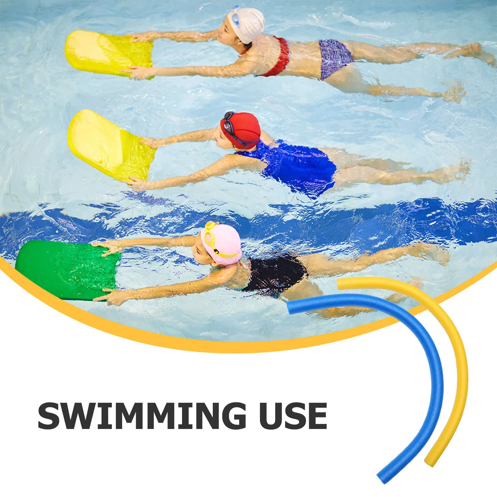 

2pcs Pool Noodles Floats Bright Lightweight Froth Swim Noodles For Water Fun Floating Pool Noodle Aid Lake Swimming