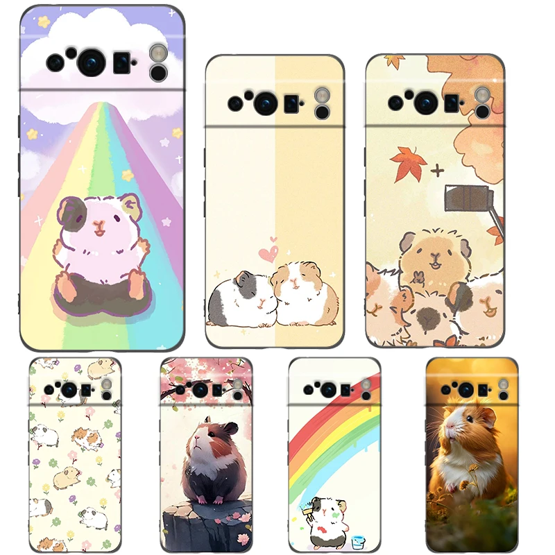 Für Google Pixel 10 Pro Handyhülle Pixel 9 Pro XL TPU Hülle Pixel 8 Pro 9A 8A 7A 7 6A 6 Pro Cover Tier Meerschweinchen Cavy Niedlich