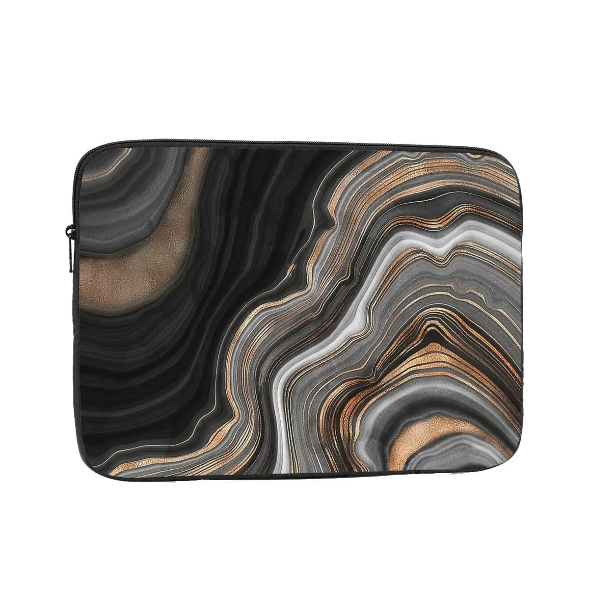 

Laptop Sleeve Case Modern Graphic 12" 13" 15" 17" Notebook Bag Case Elegant Black And Gray Marble Shockproof Case