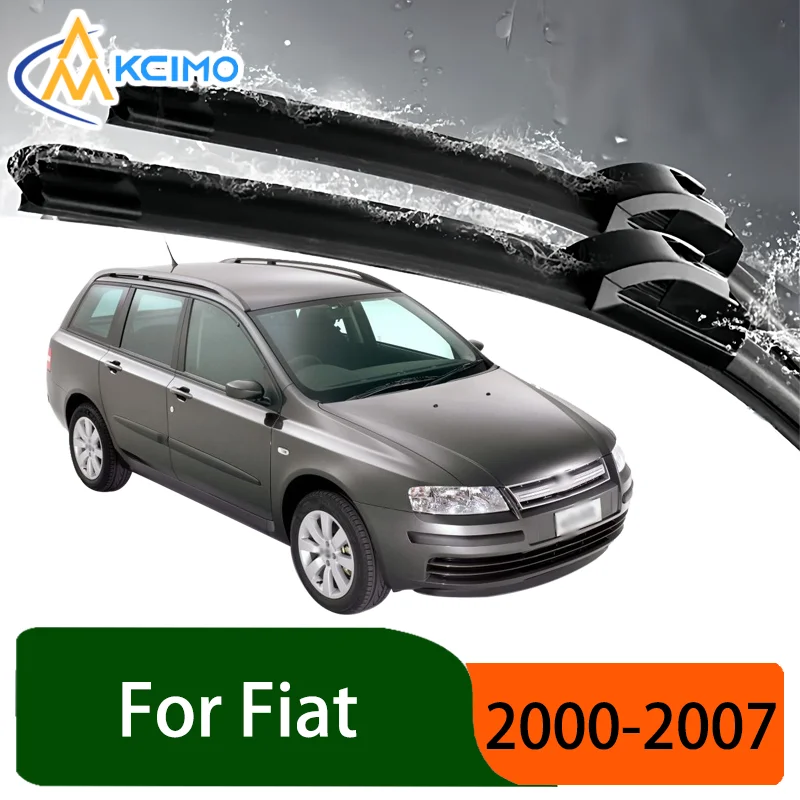 

Silent Black Front Wiper Blades Set for Fiat Stilo 192 2000-2007 2001 2002 Auto Windscreen Windshield Window Wiper Accessories