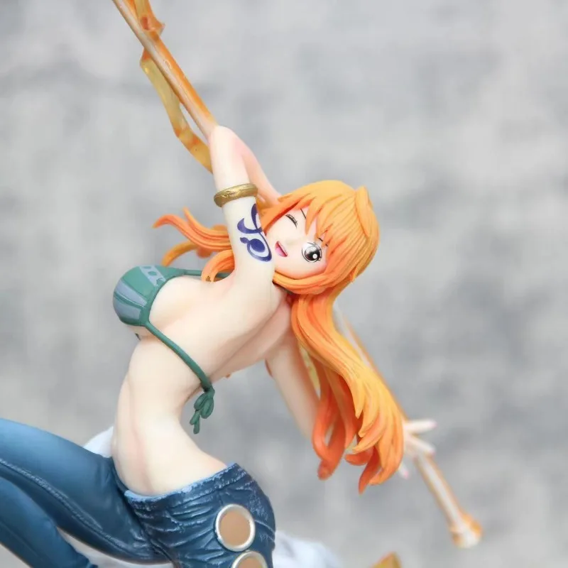 One Piece Nami Chapéus de Palha GK Action Figures, Figuras Anime, PVC Figure Collection, Modelo, Desktop Decoração, Ornamentos, Brinquedos infantis, 32cm