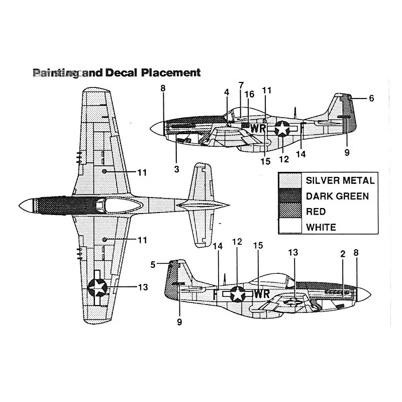 Academy Assembly Vliegtuig Model Kit 12485 Ons P-51D Mustang Jager 1/72