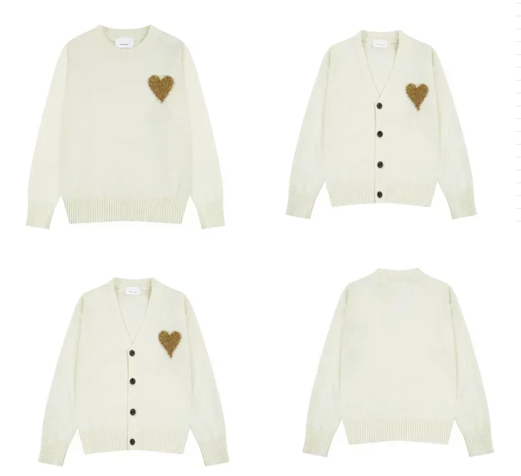 

2025 A Letter Autumn/Winter Heart Embroidered Pullover Men's Sweatshirt Loose Casual Pullover Women's And Men's Fashion Clothing