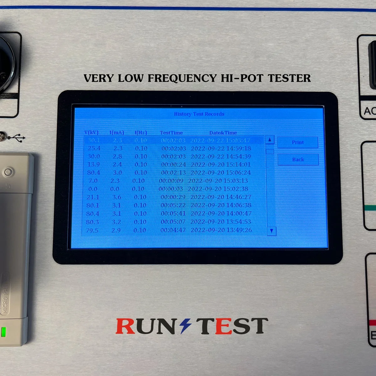 0.1Hz 0.02Hz Vlf Very Low Frequency Cable Withstand AC/DC Hipot High Voltage Test Set 80kv VLF Hipot Tester