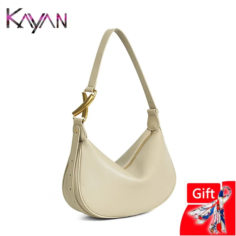 High Quality Genuine Leather Women Single Strap Shoulder Dumpling Hobo Bag Large Capacity Female Underarm Handbag Ladies Purse