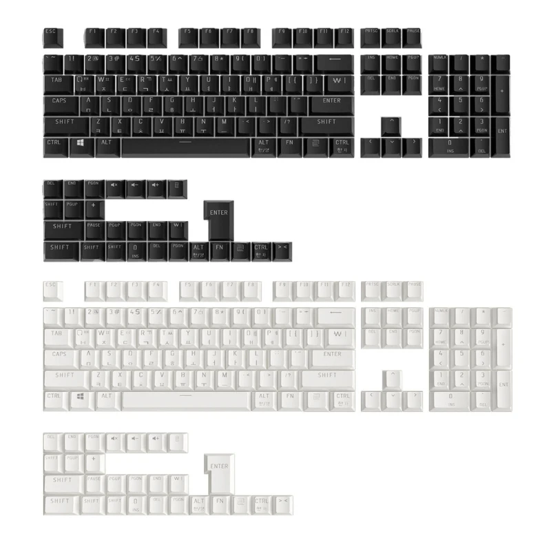 

ABS Korean Language OEM Height Keycaps for 75/87/98/104/108 Keyboard OEM Height Keycap Set with Sublimation Printing Dropship