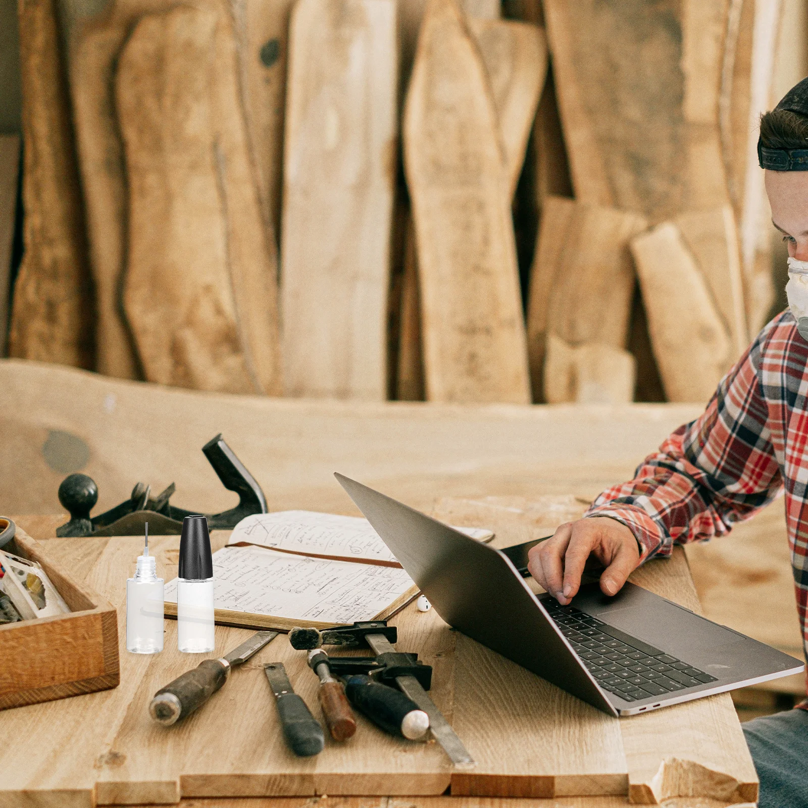 

6Pcs 10Ml Needle Tip Squeeze Bottles with Fine Dispenser for DIY Home Repair Pigment Ink Adhesive Storage Lightweight Leakproof