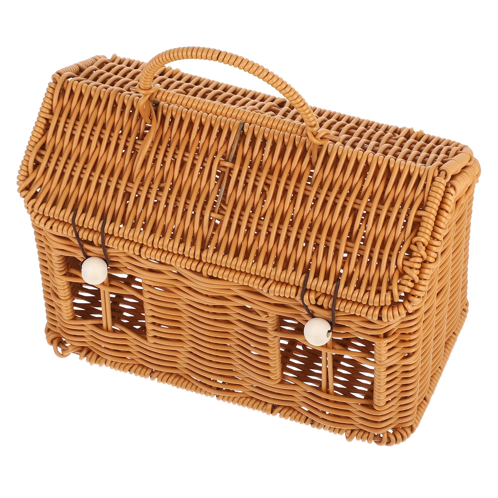 

Handwoven Rattan Novelty Shaped Storage Basket Lid Shoulder Bag for Wedding Birthday Candy Favor Holiday Photo Props