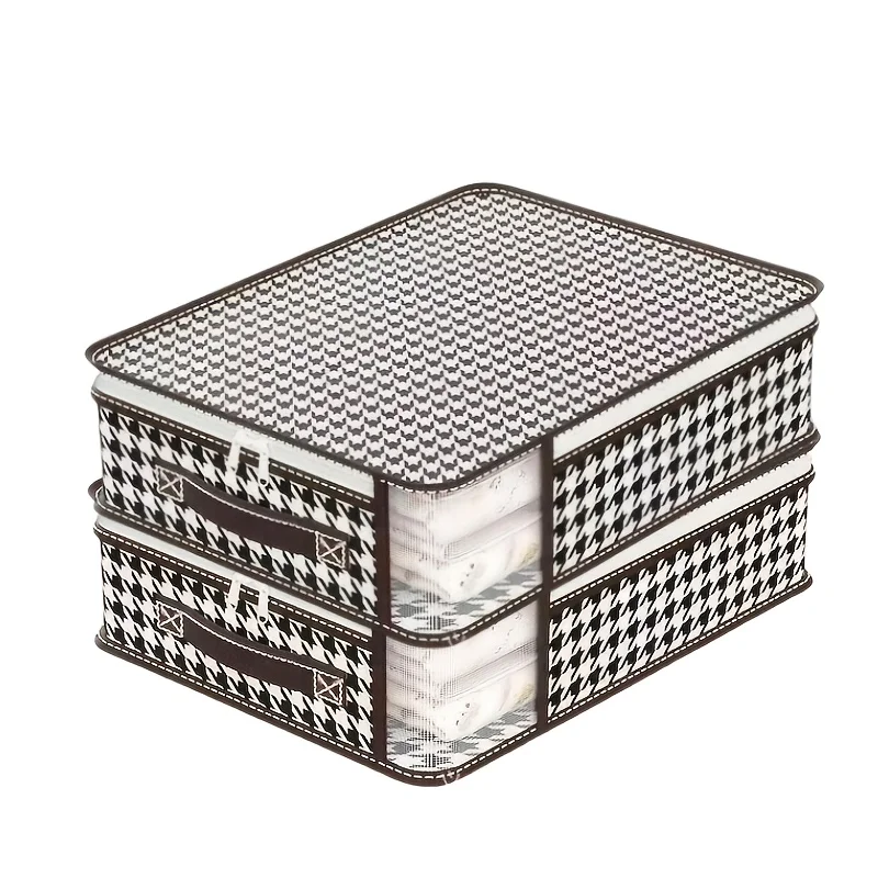 2pcs new peacock-pattern storage bags, a set of four for organizing clothes and miscellaneous items, luggage packing bags, and s