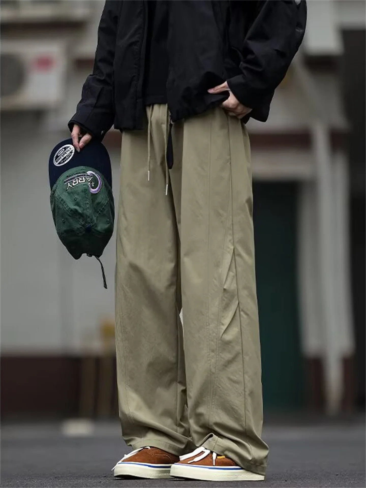 

Мужские брюки Cleanfit American Sle Folded Soldier: весенние, свободные, широкие, струящиеся, универсальные, рабочие, повседневные, прямого кроя