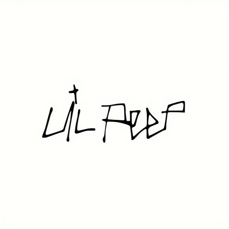 

Цельная самоклеящаяся наклейка с логотипом Lil Peep Signature для автомобиля и мотоцикла, матовый черный шрифт с текстами подписей, легко рвется и прилипается