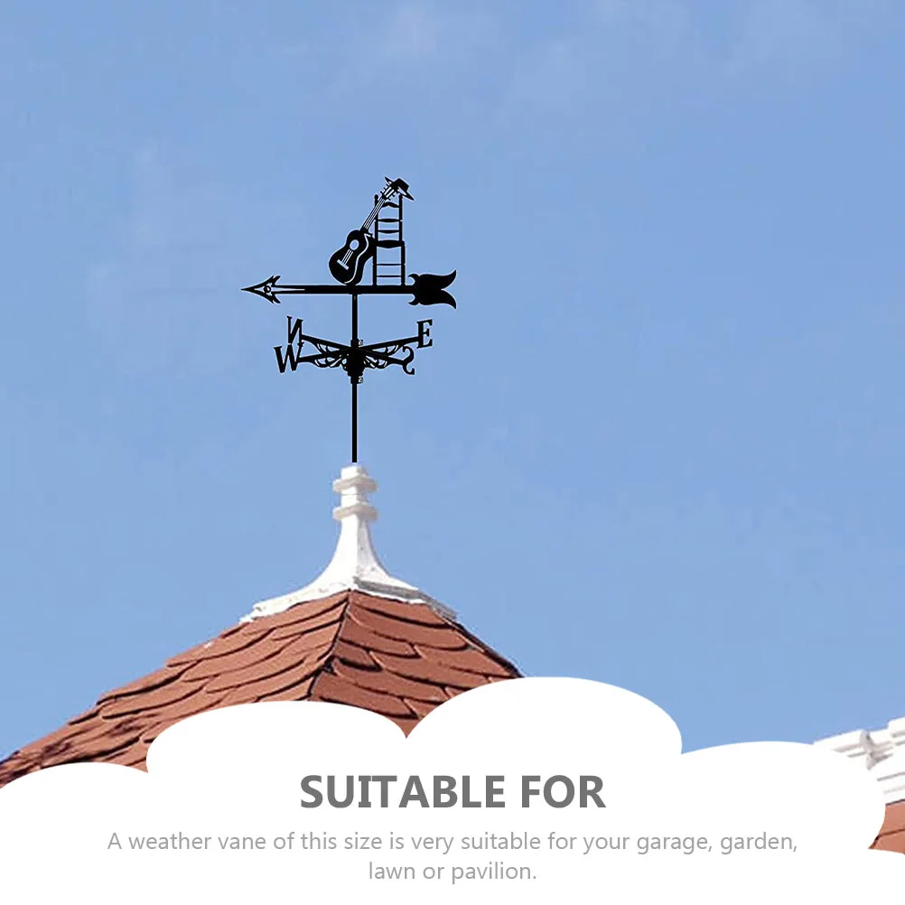 

Guitar Weather Iron Yard Decor Metal Insert Weathervane Outdoor naments Garden Decoration Garden Decoration Weathervane Lawn